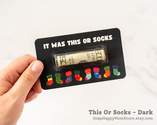 It Was This or Socks (Dark) - Christmas