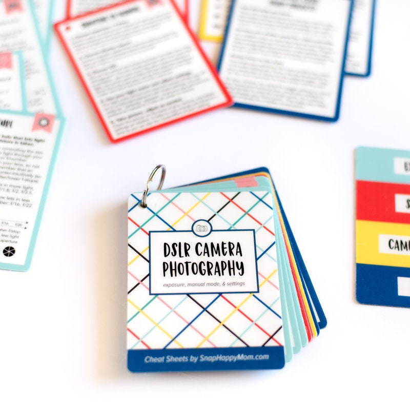 DSLR Photography Cheat Sheets - Photography Reference Cards (Bright)