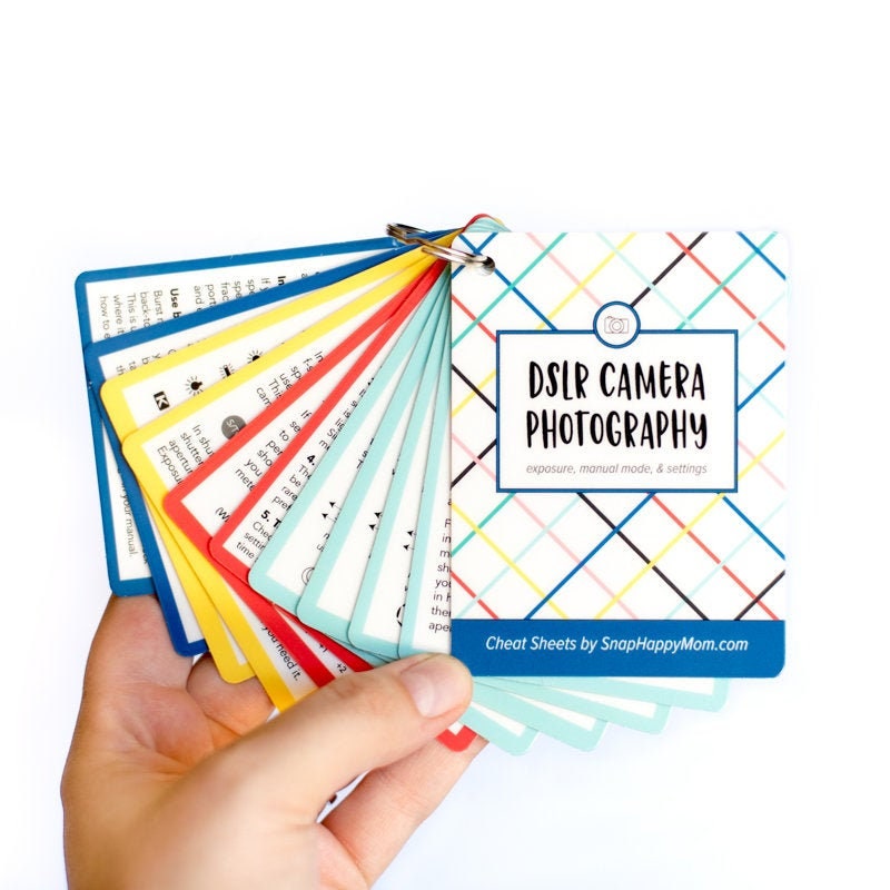 DSLR Photography Cheat Sheets - Photography Reference Cards (Bright)